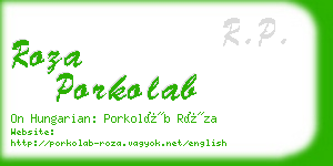 roza porkolab business card